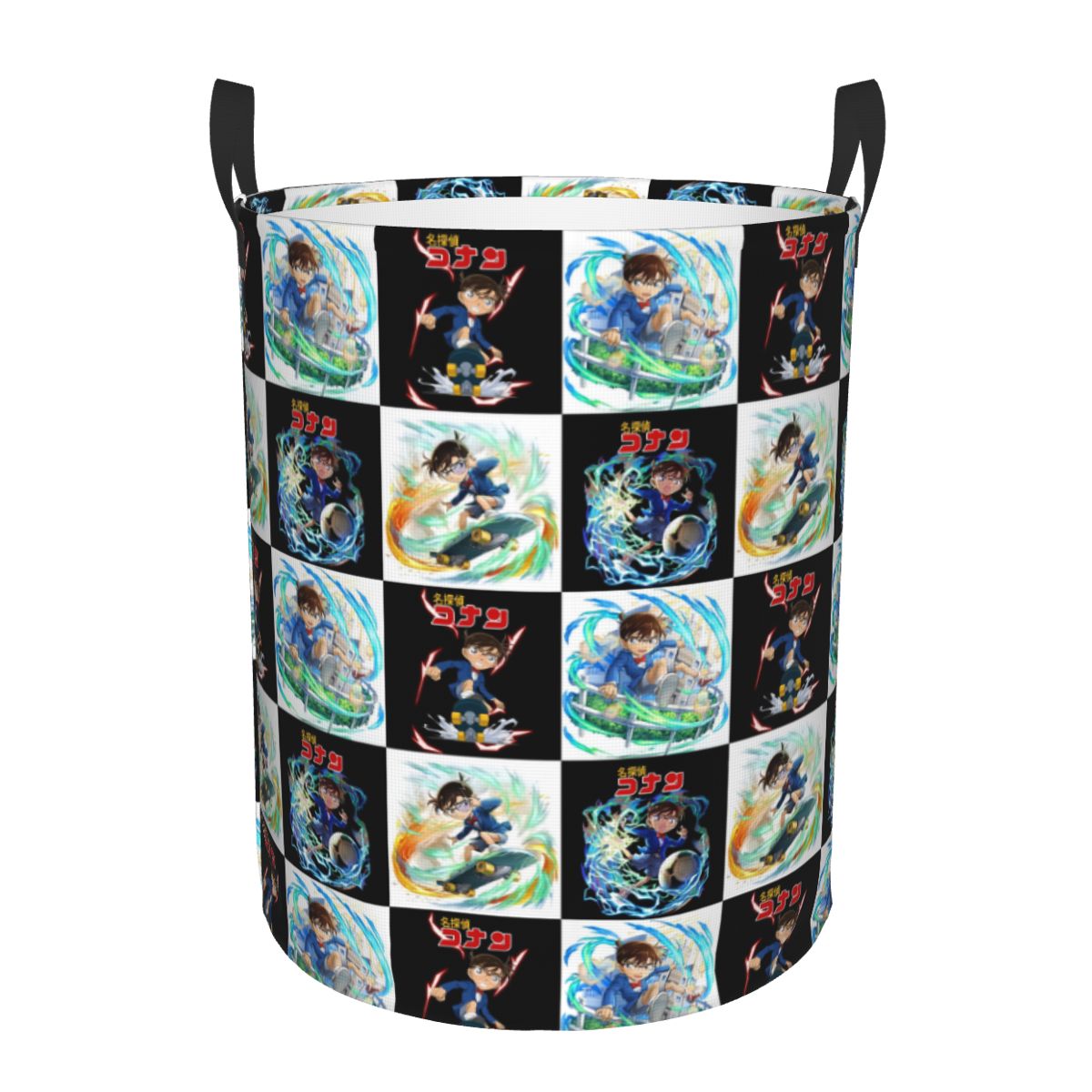 Women Accessories Hamper - Checkered Plaid Detective Conan Anime Laundry