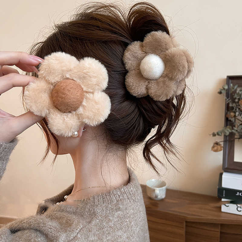 Women'S Winter Accessories Set - Autumn and winter double-sided plush flower
