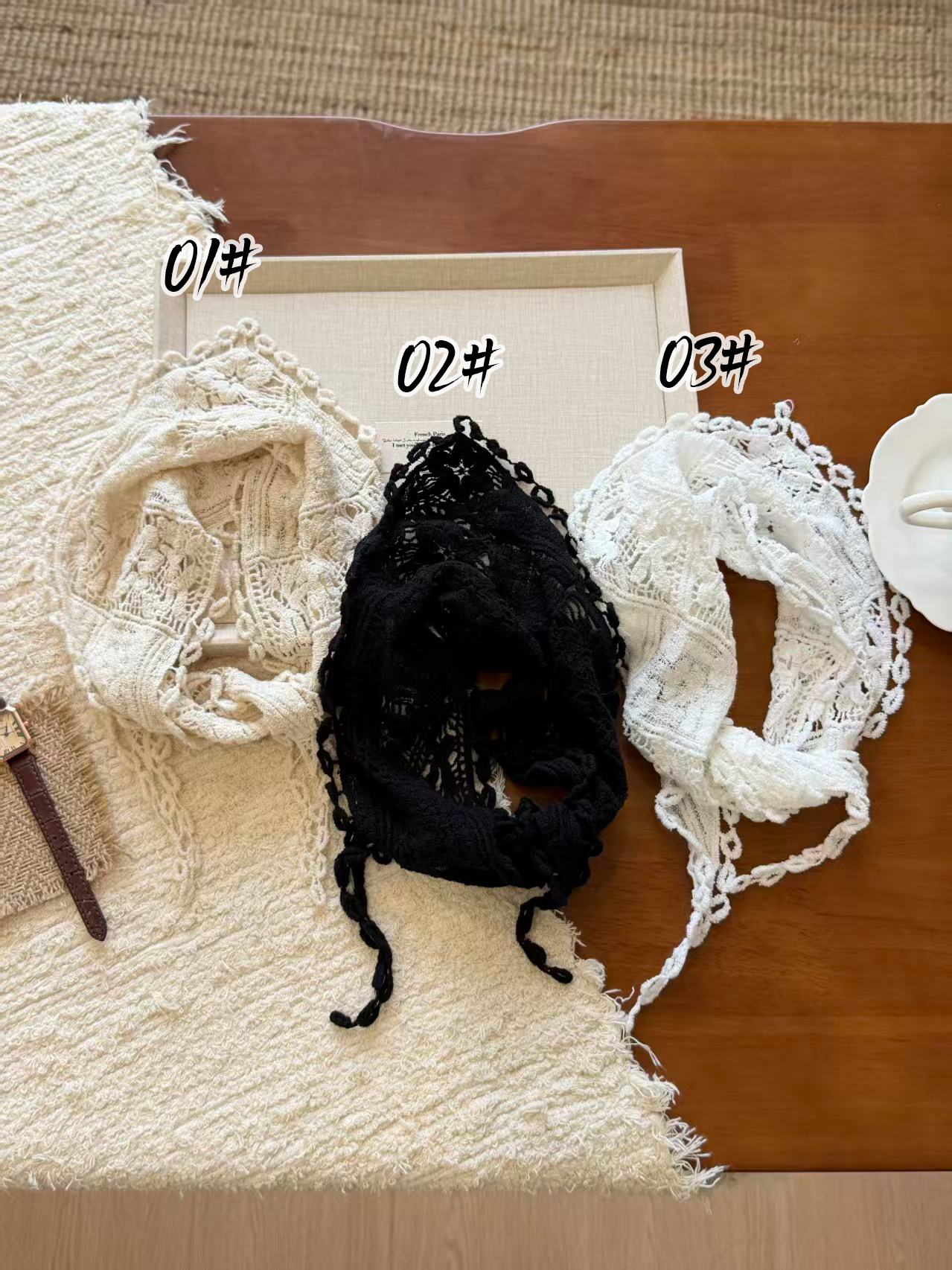 Women Accessories Photos - Women Tassel Wrap Shawl Flower Lace