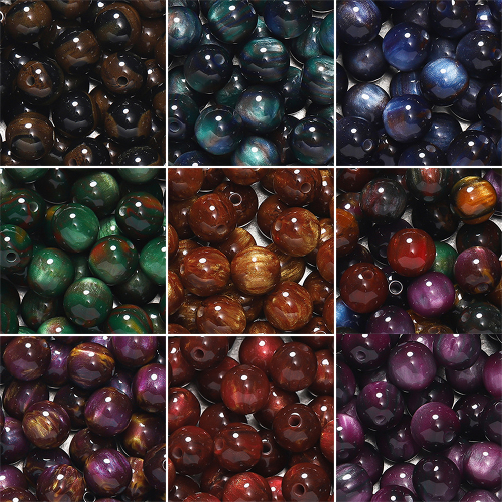 Resin Bangle Bracelet - 20-50pcs/lot Glitter Imitation Cat Eye Round