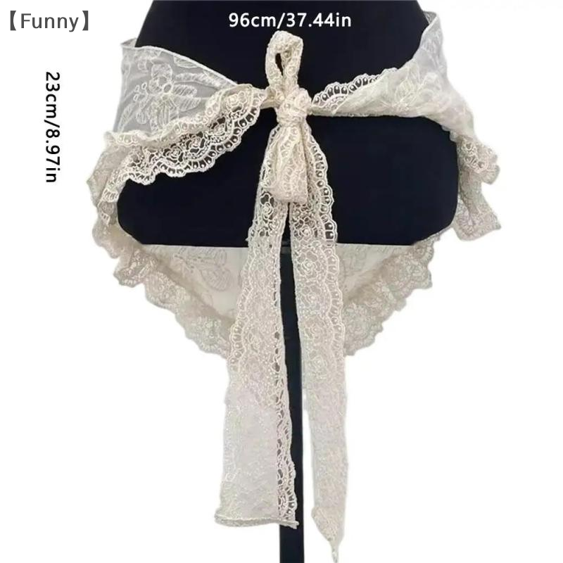 Women Accessories Photos - 〔Funny〕Summer Lace Bandana Scarf Korean Style