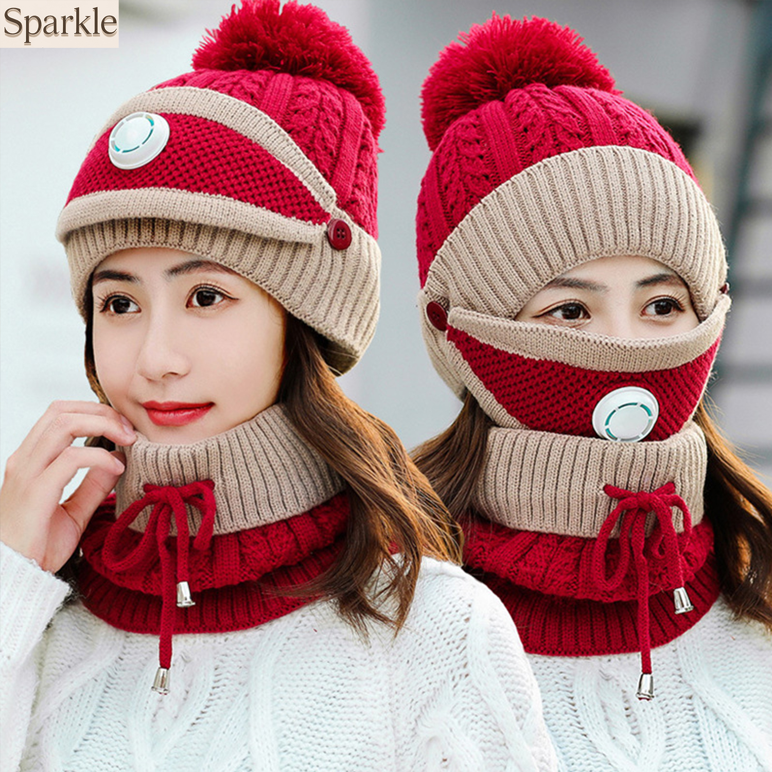 Women'S Winter Accessories Set - 2026 Winter Fashion Solid-color Cycling Cap
