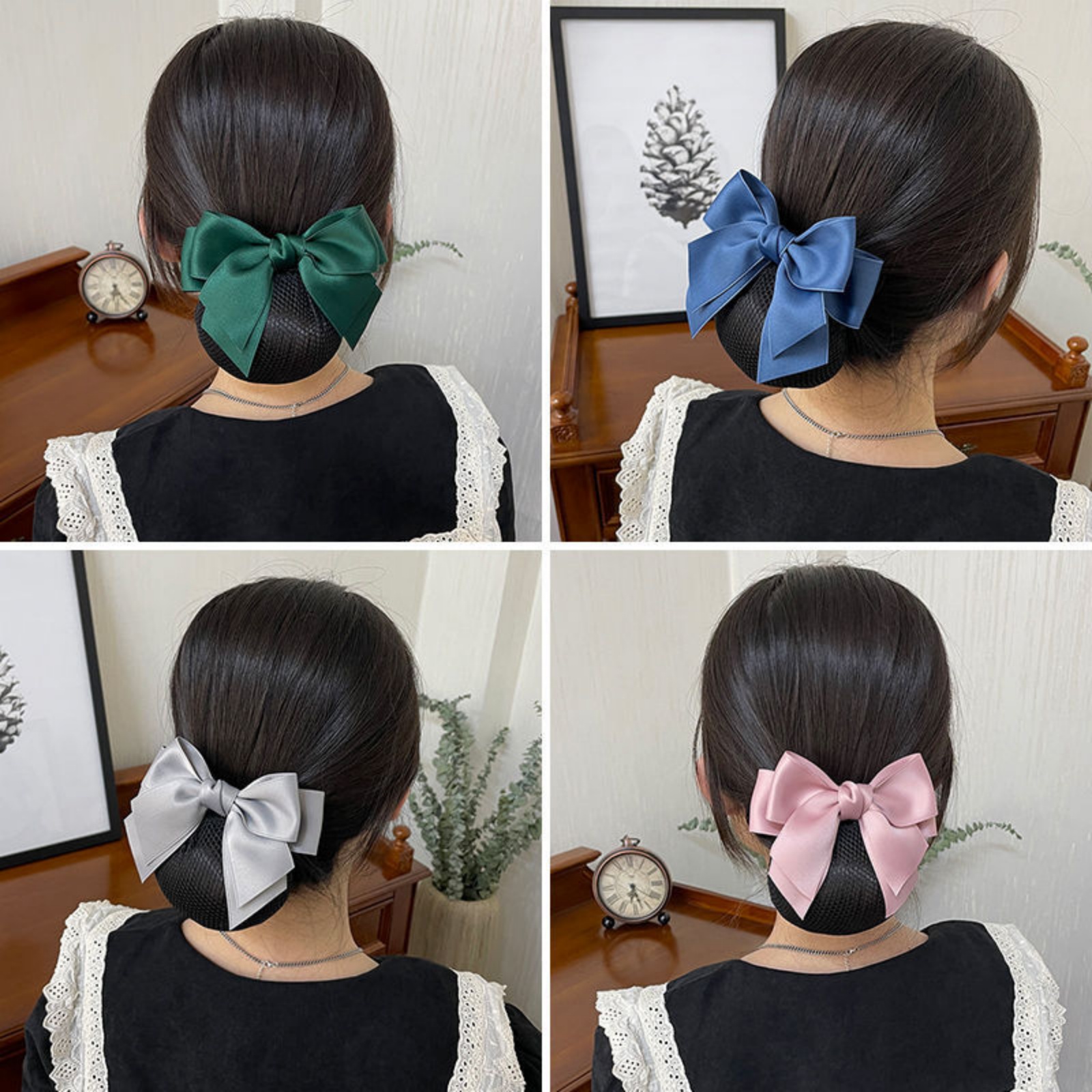 1PC Elegant Bow Hair Net for P - Women'S Work Accessories recension och pris