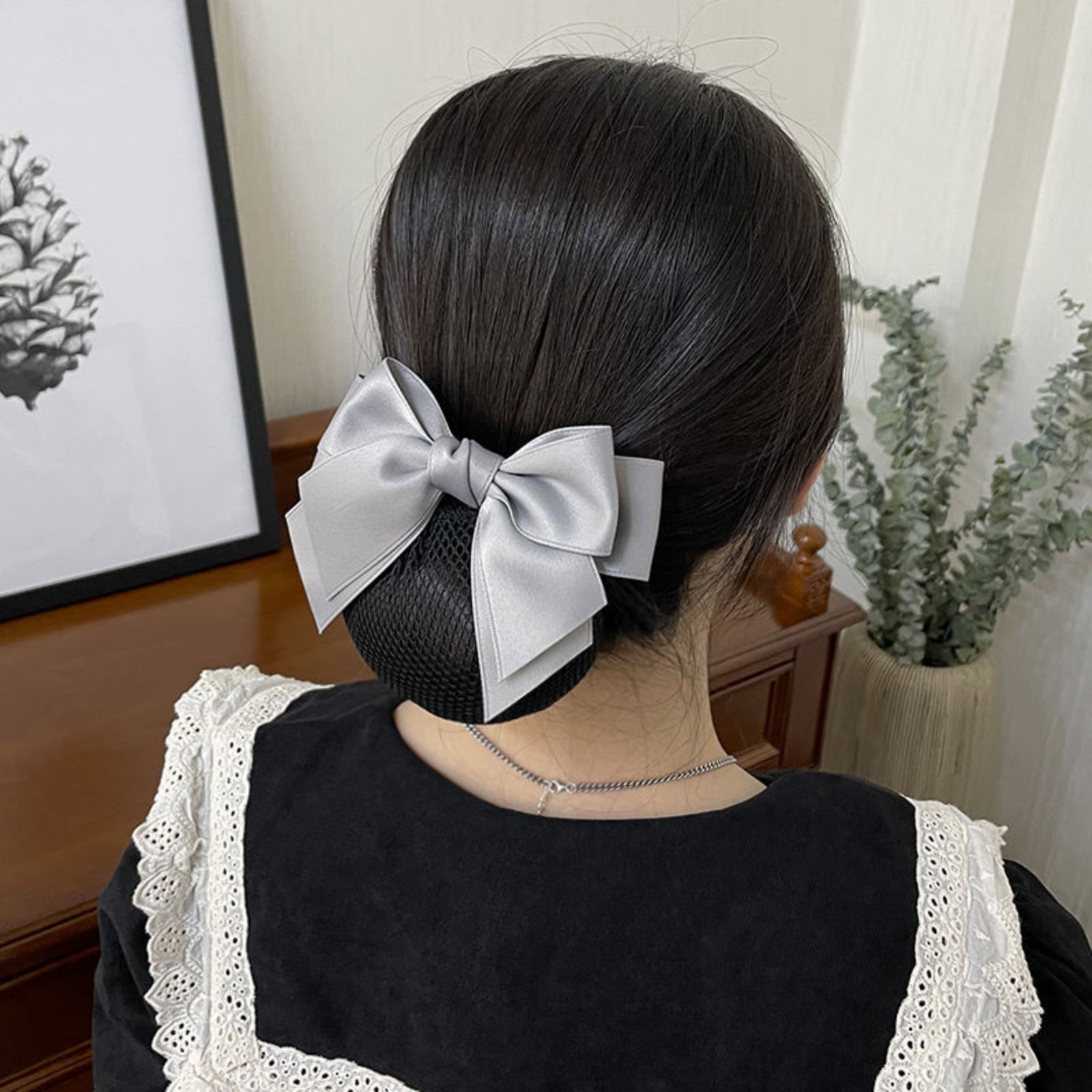 1PC Elegant Bow Hair Net for P - Women'S Work Accessories recension och pris