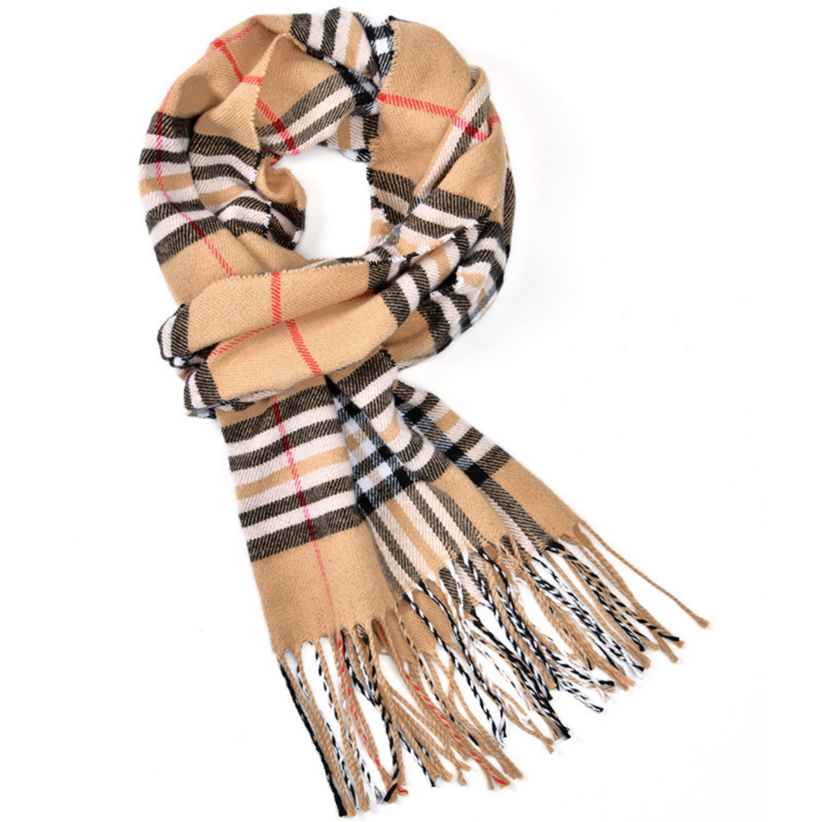1PCPlaid Scarf Tassel Design C - Women'S Winter Accessories Set recension och pris
