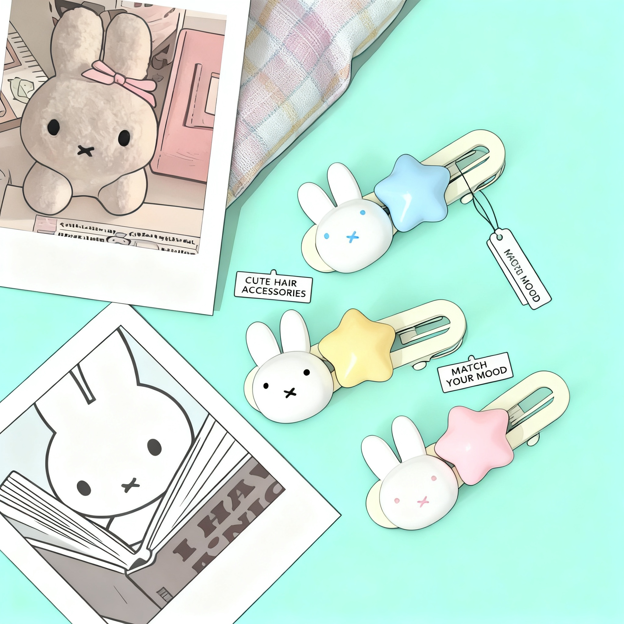 Miffy Star Hair Clip Kawaii Du - Women'S Accessories List recension och pris