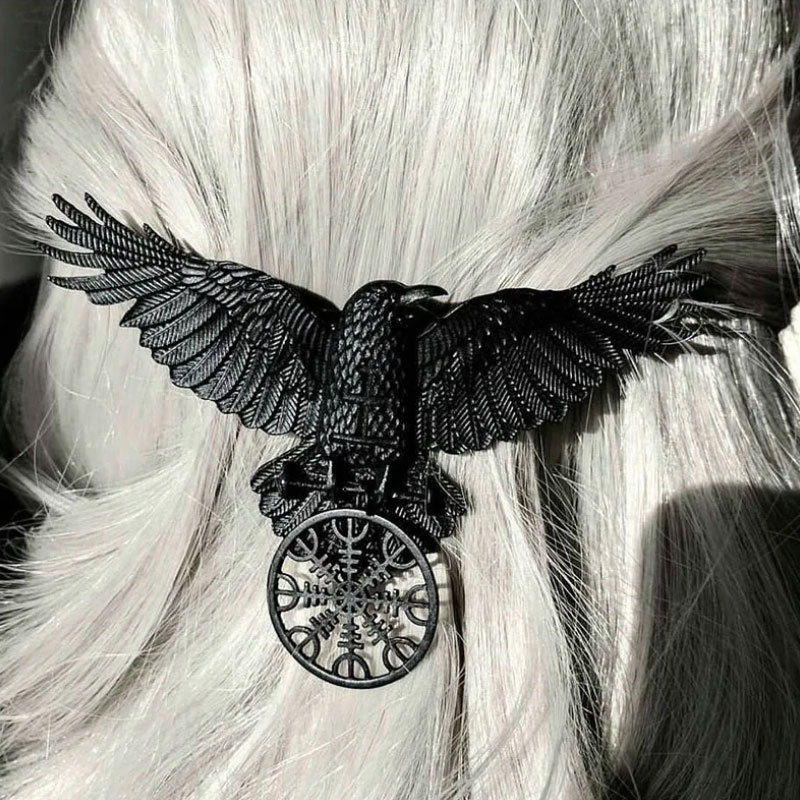 Gothic Crow Hairclip Vintage A - Women'S Viking Accessories recension och pris