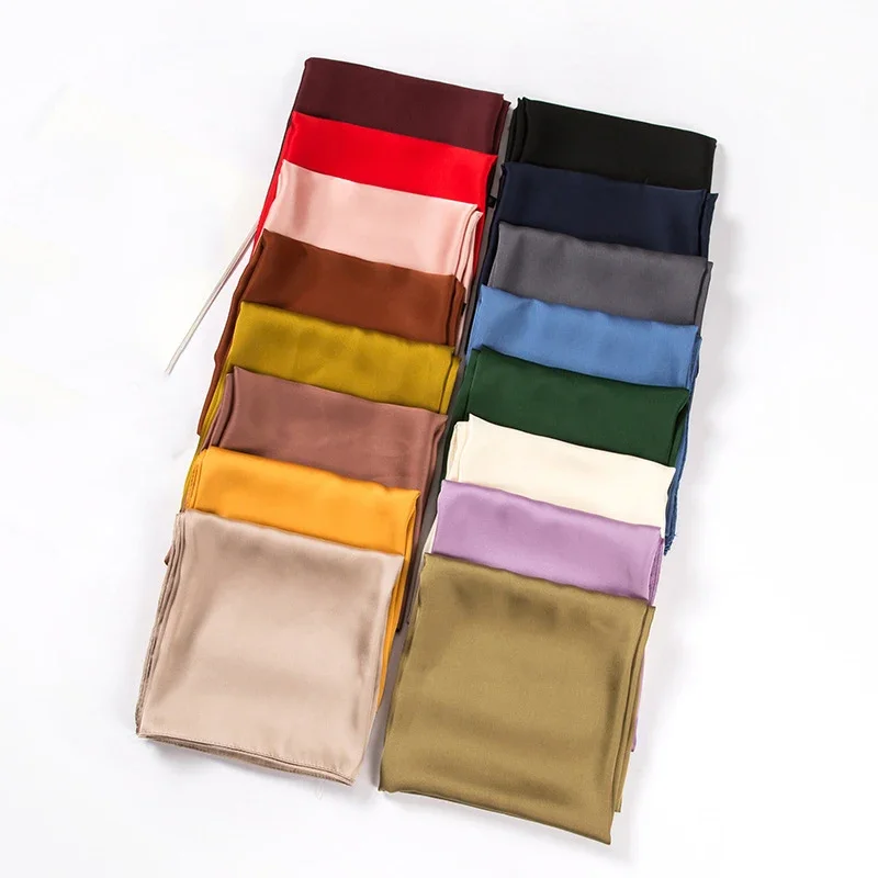 Satin Scarf Women 70cm Solid C - Women Accessories Wholesale China recension och pris