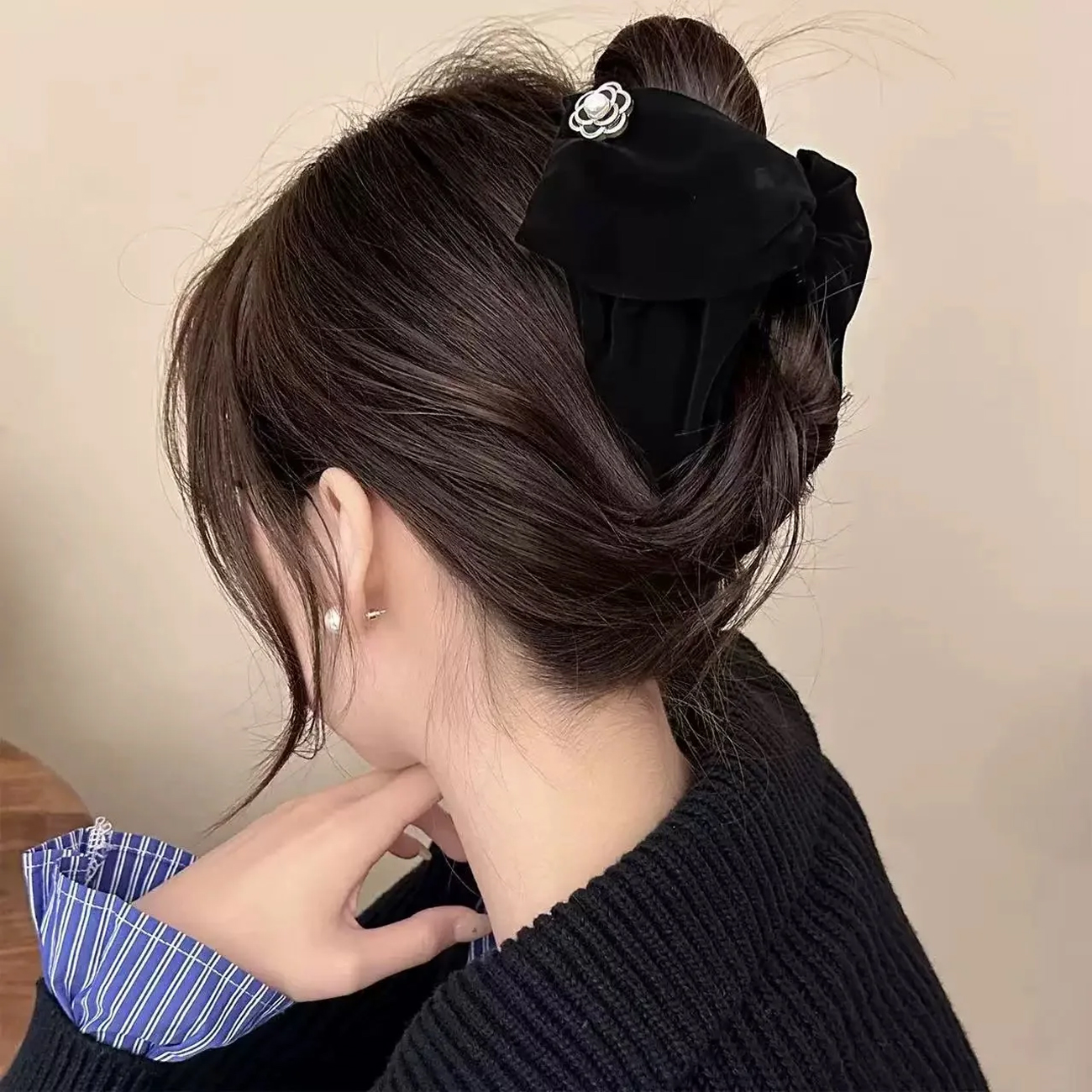 1pc Vintage Velvet Camellia Tr - Women'S Winter Accessories Set recension och pris