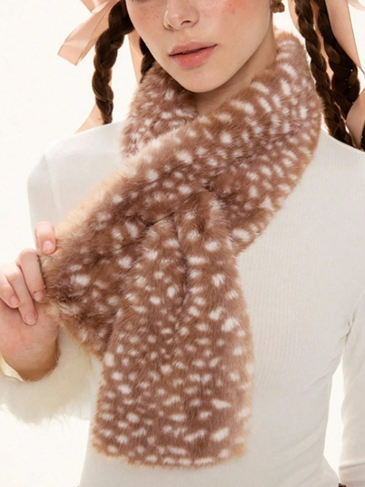 Winter Harajuku Elk Plush Scar - Women'S Winter Accessories Set recension och pris