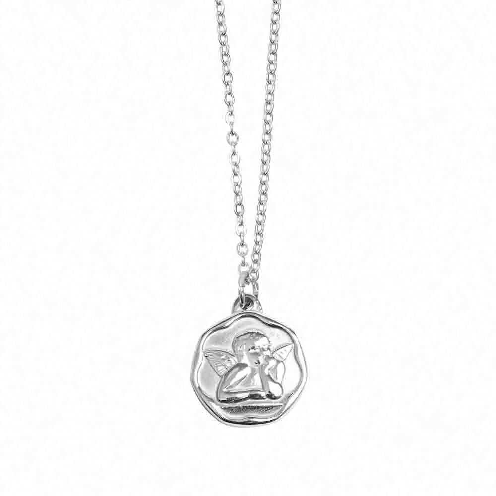 Stainless Steel Gold Plated Wo - Coin Necklace Delicate recension och pris