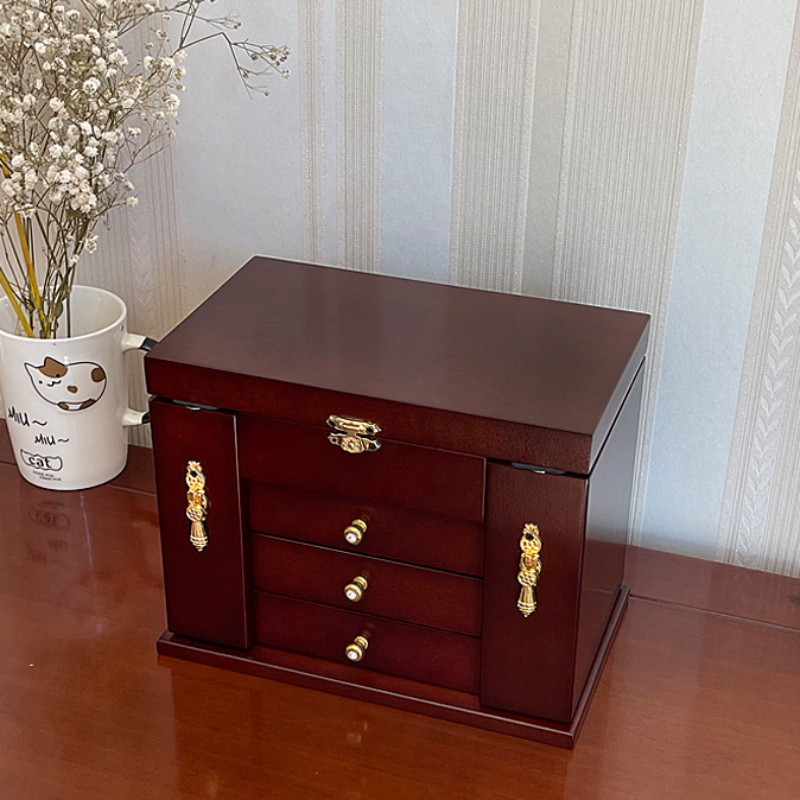 Wood Jewelry Box Velvet Drawer - Women Accessories Drawer recension och pris