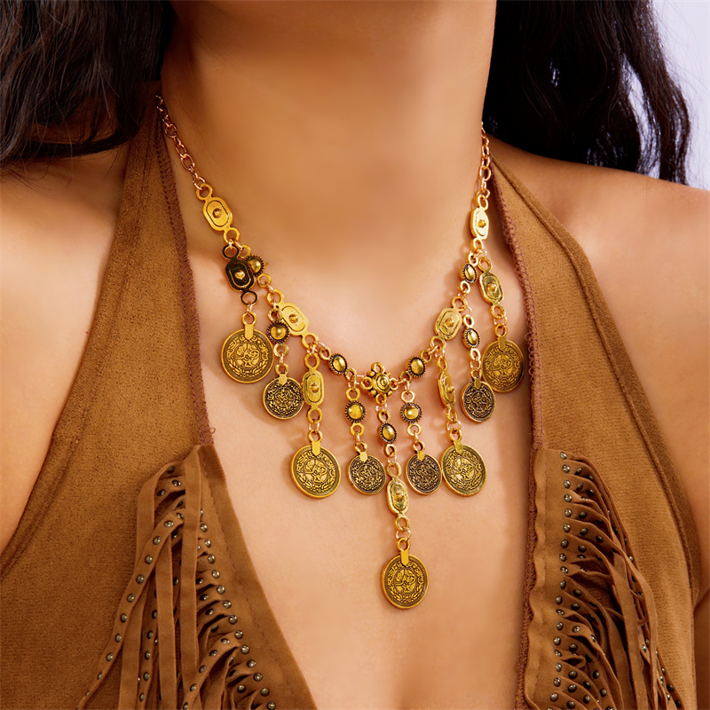 Romantic Metal Floral Locket N - Coin Necklace Delicate recension och pris
