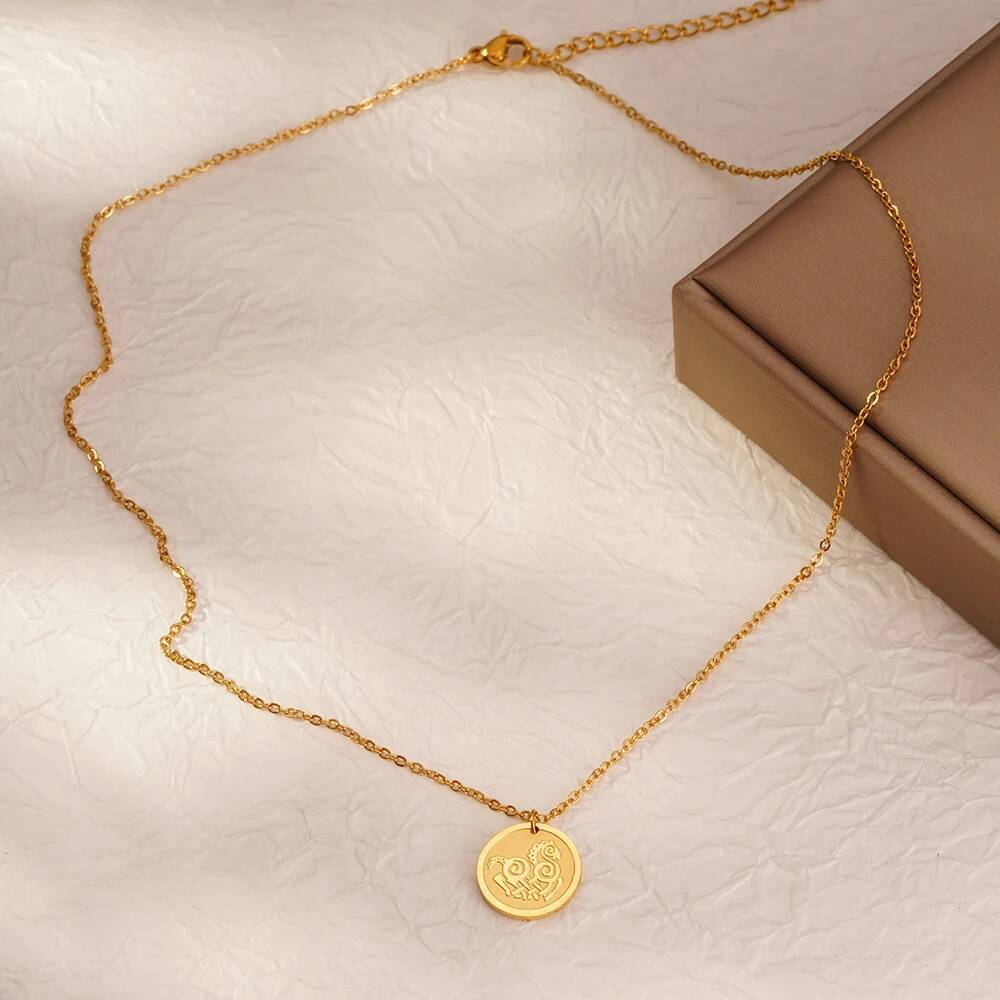 Stainless Steel Fashion Women  - Coin Necklace Delicate recension och pris
