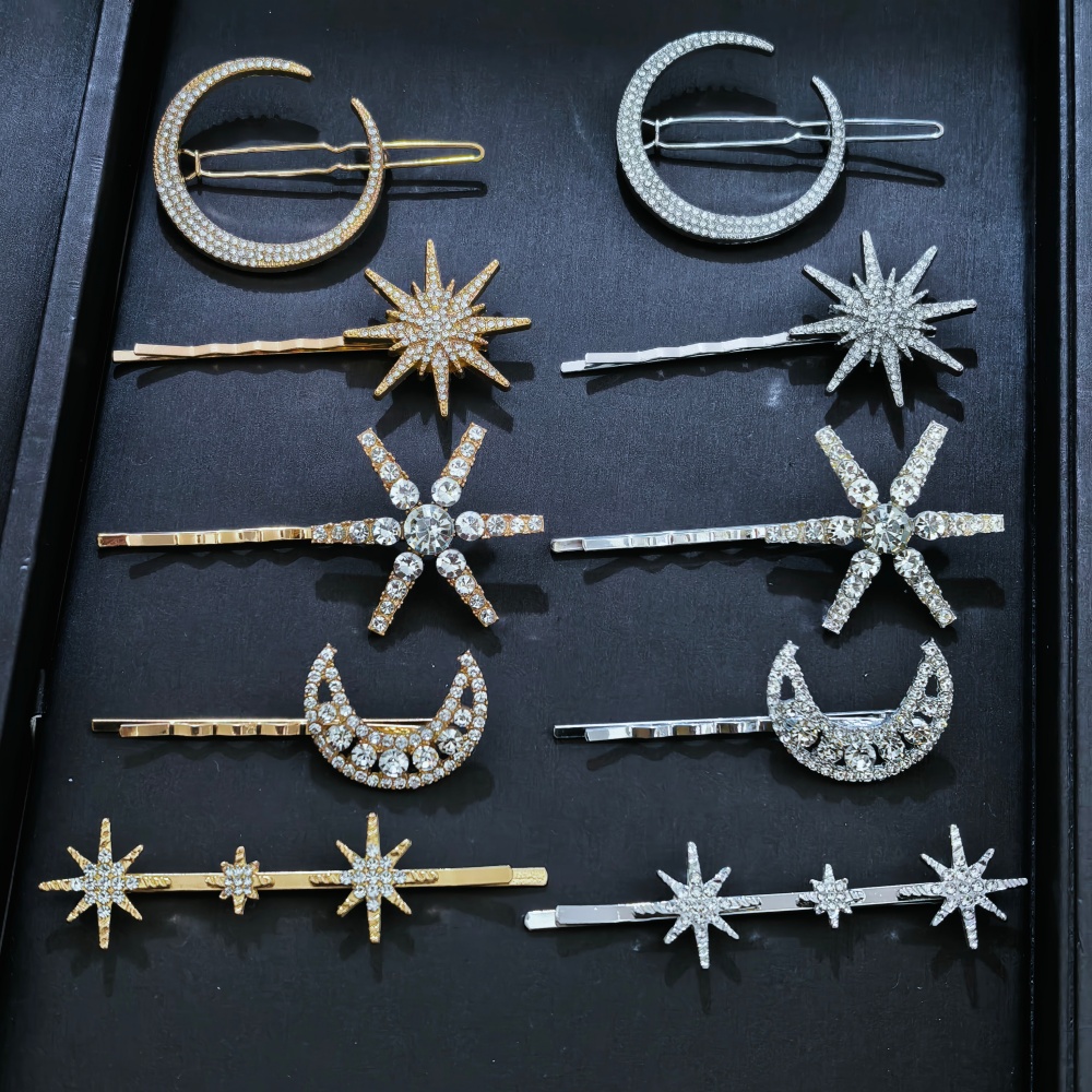 3/4 pcs set Crystal Star Hairp - Women'S Accessories List recension och pris