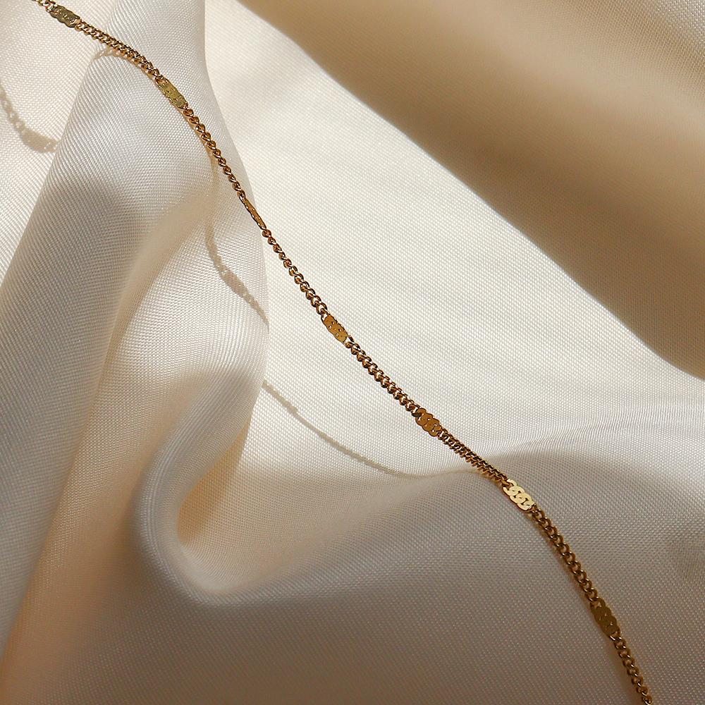 Tarnish Free Thin Delicate Lin - Coin Necklace Delicate recension och pris