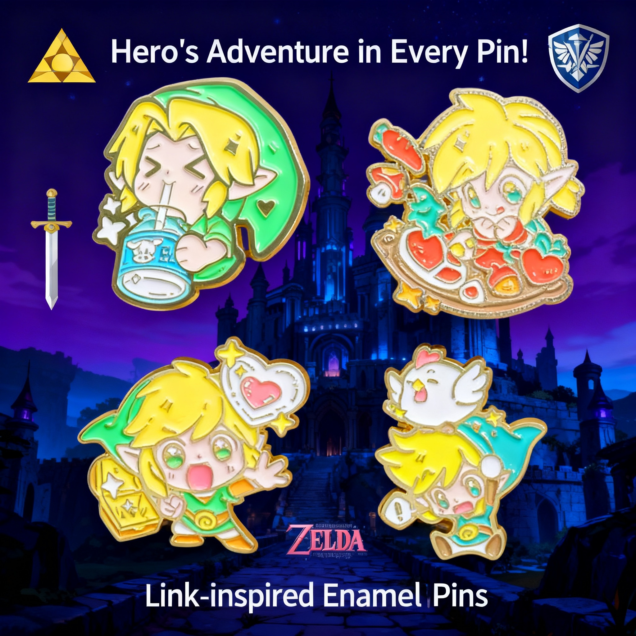 Adventure Game Badges Enamel P - Women Accessories Photos recension och pris