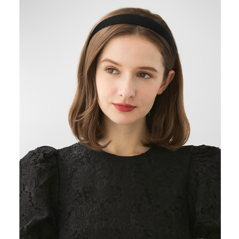 Black Satin Padded Headband fo - Women'S Work Accessories recension och pris