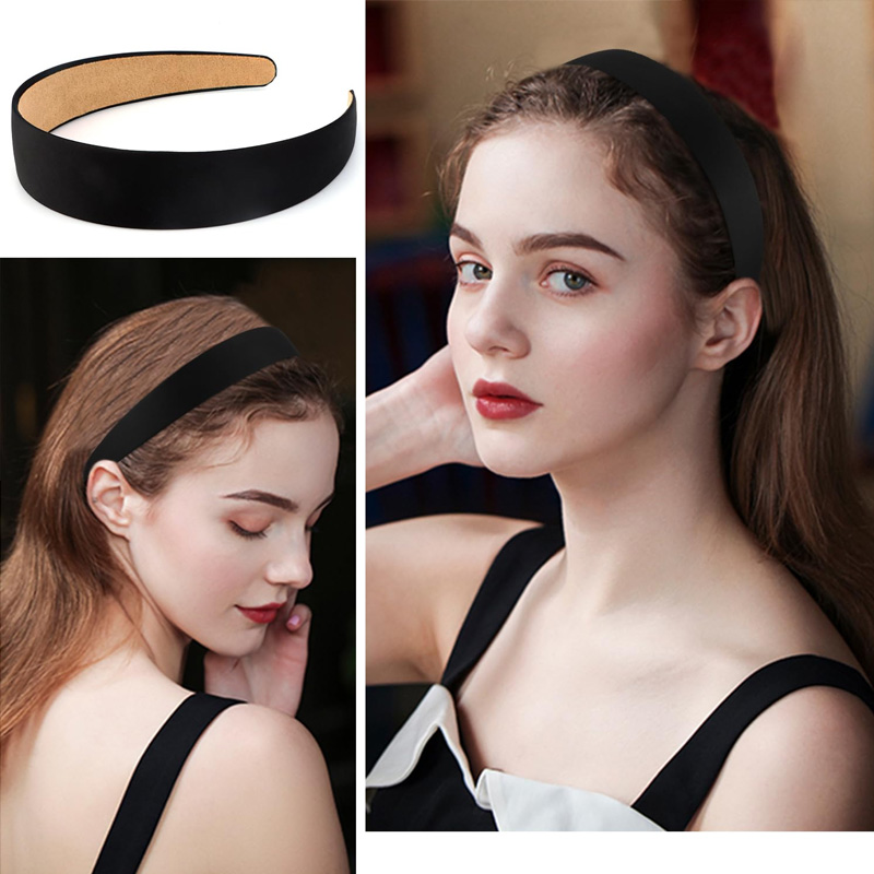 Black Satin Padded Headband fo - Women'S Work Accessories recension och pris