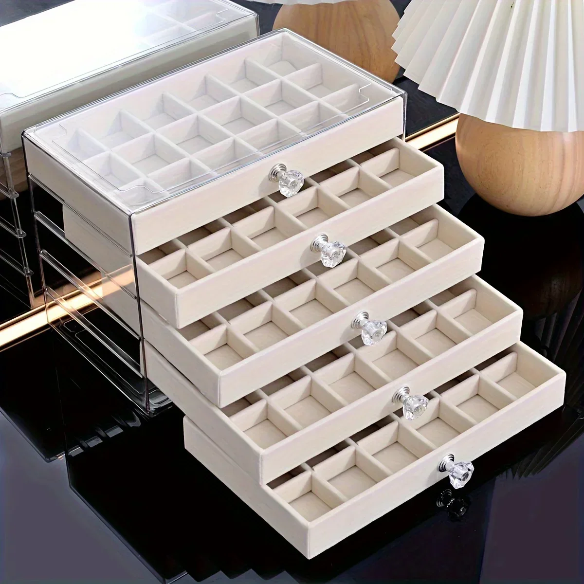 New 7 Layers Gray Jewelry Stor - Women Accessories Drawer recension och pris