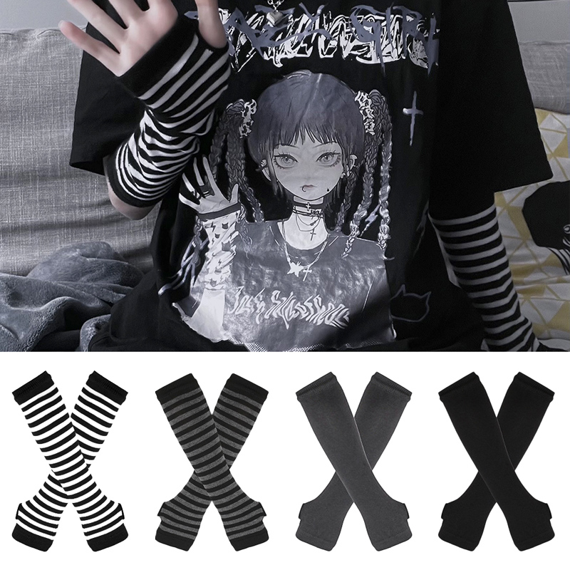 Women Long Sleeve Gothic Strip - Women'S Winter Accessories Set recension och pris