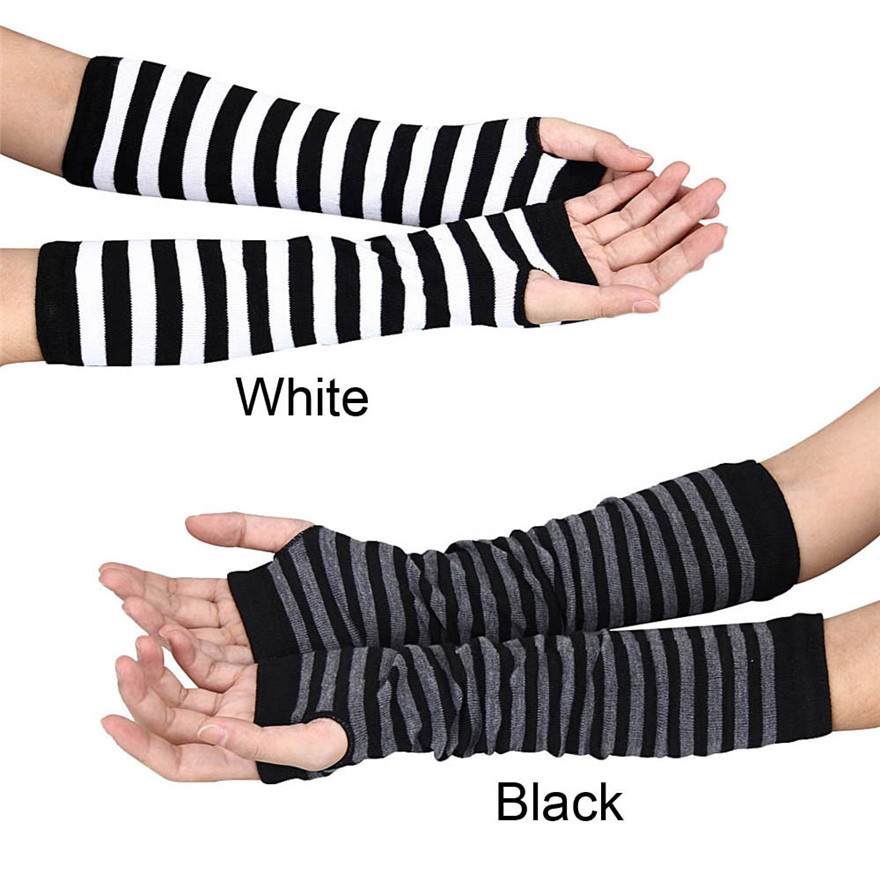 Women Long Sleeve Gothic Strip - Women'S Winter Accessories Set recension och pris