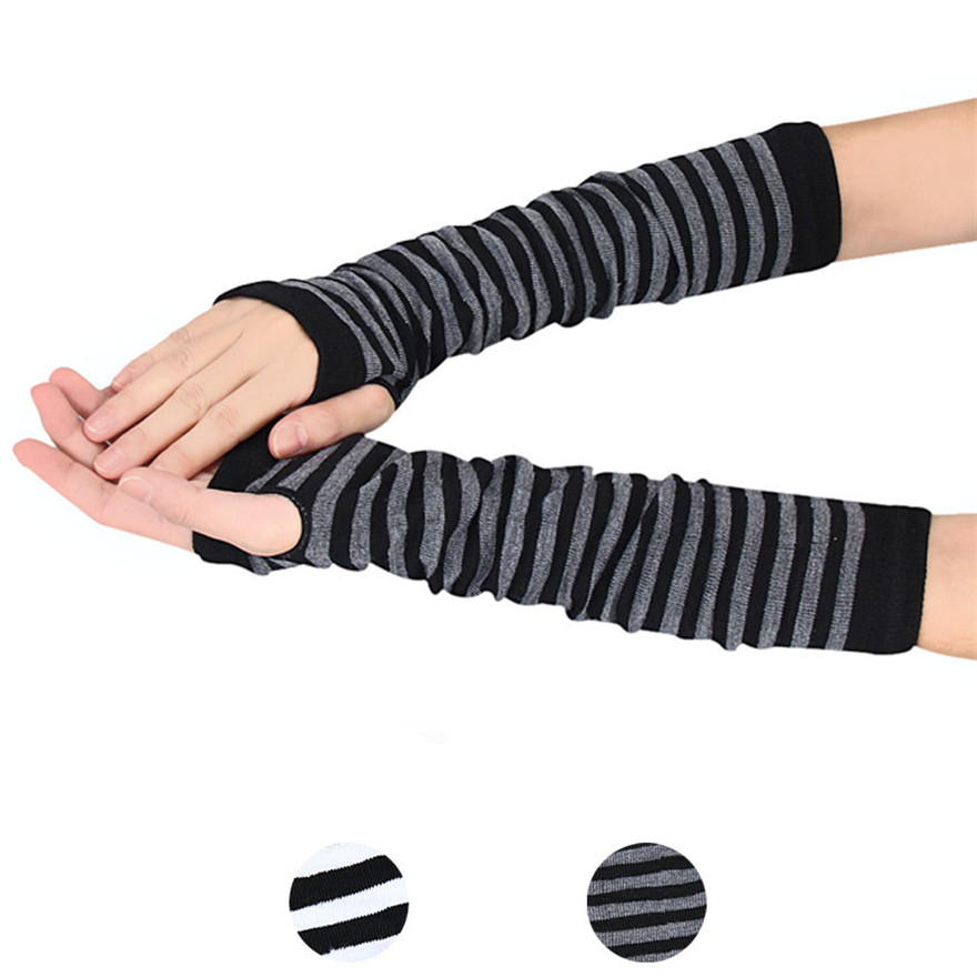 Women Long Sleeve Gothic Strip - Women'S Winter Accessories Set recension och pris