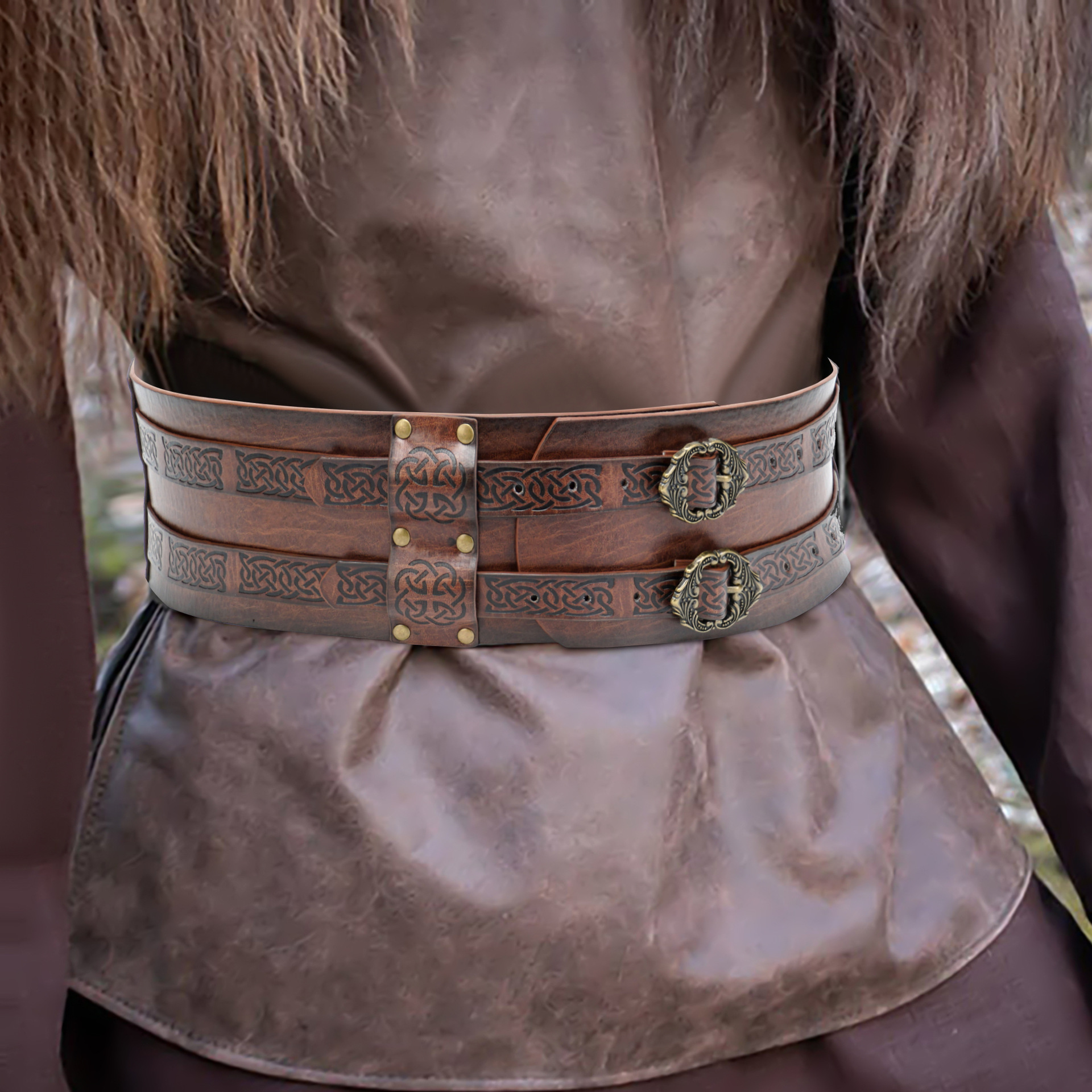 Men Women Runic Leather Belt D - Women'S Viking Accessories recension och pris