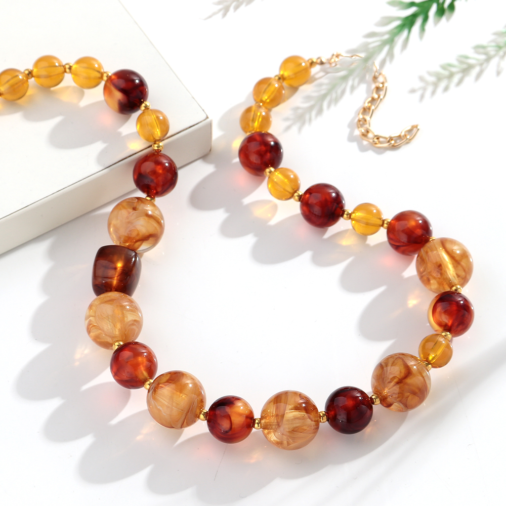 New Trendy Resin Round Beads C - Resin Bangle Bracelet recension och pris