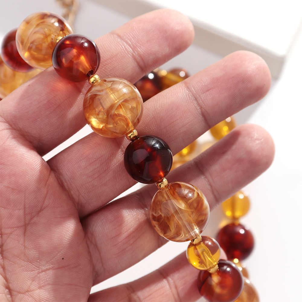 New Trendy Resin Round Beads C - Resin Bangle Bracelet recension och pris